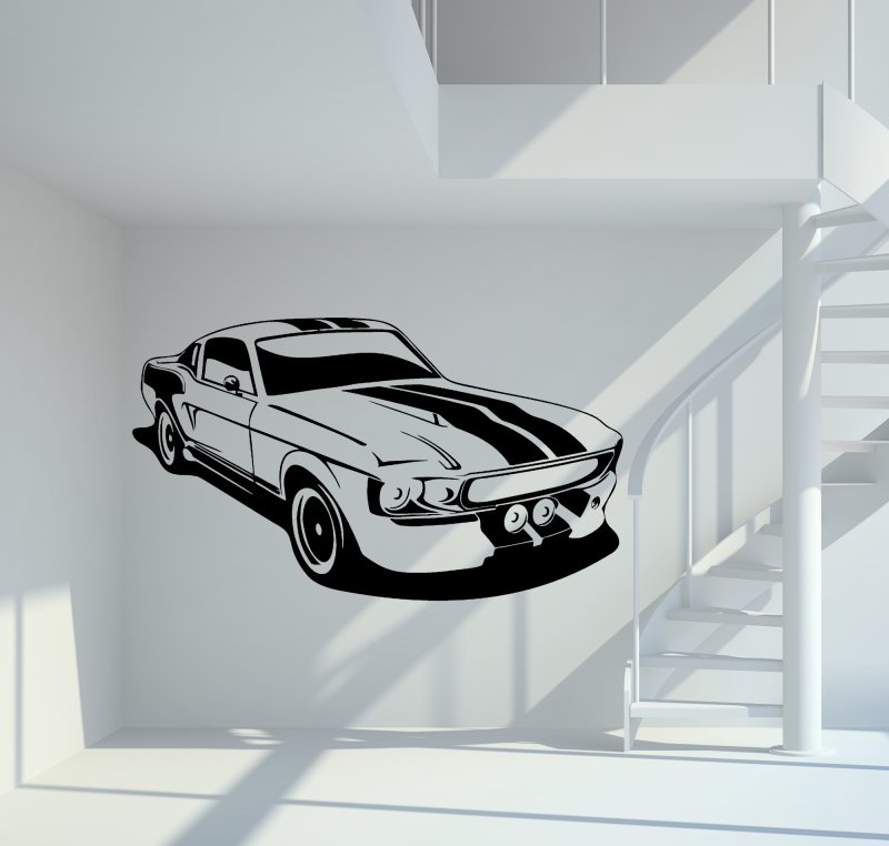 Ford Mustang 1967 GT 500 Wandtattoo